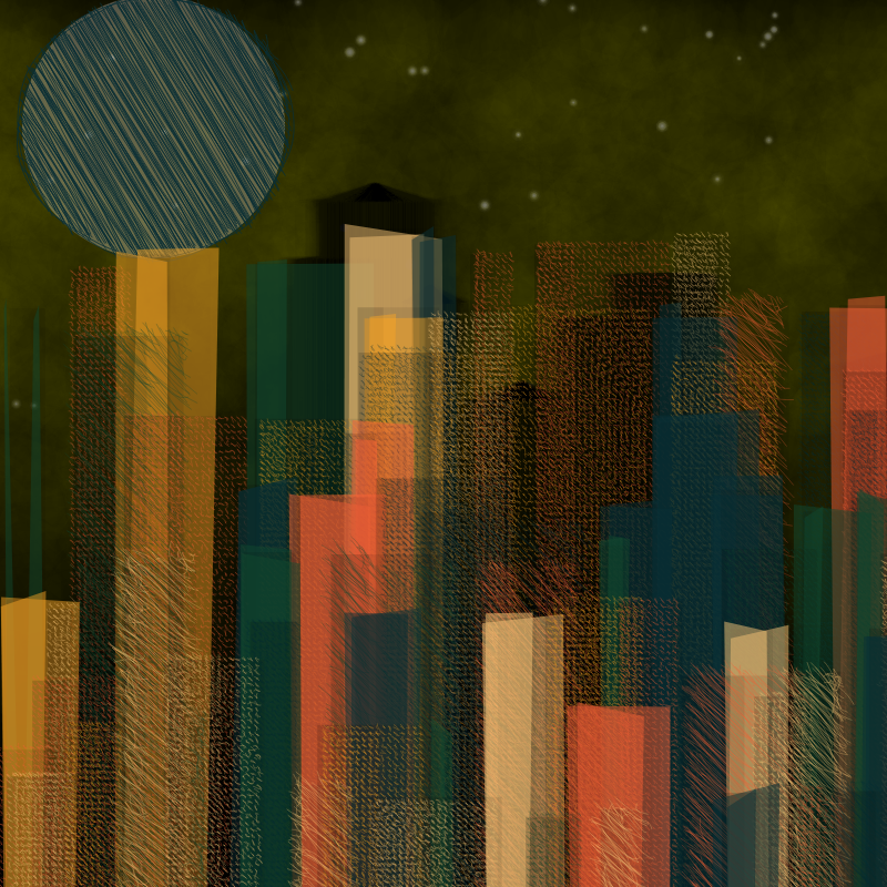 hastily-drawn cityscape sketch #11 static token preview