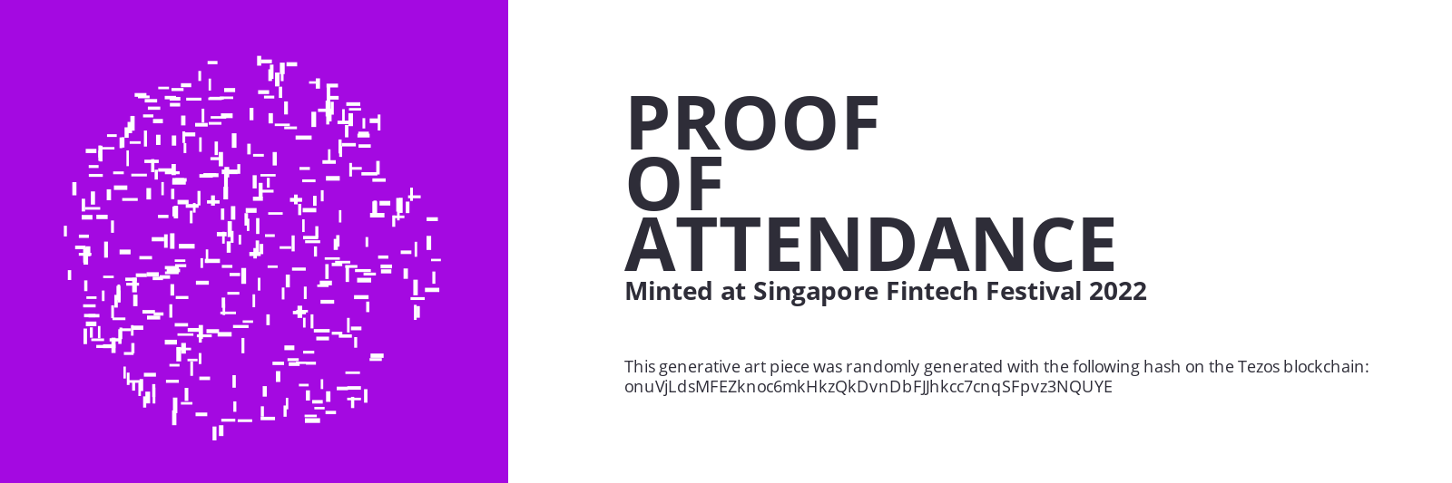 SFF2022 Proof of Attendance Token #150 static token preview