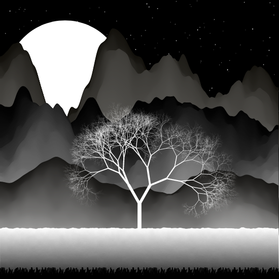 B&W Landscape #6 static token preview