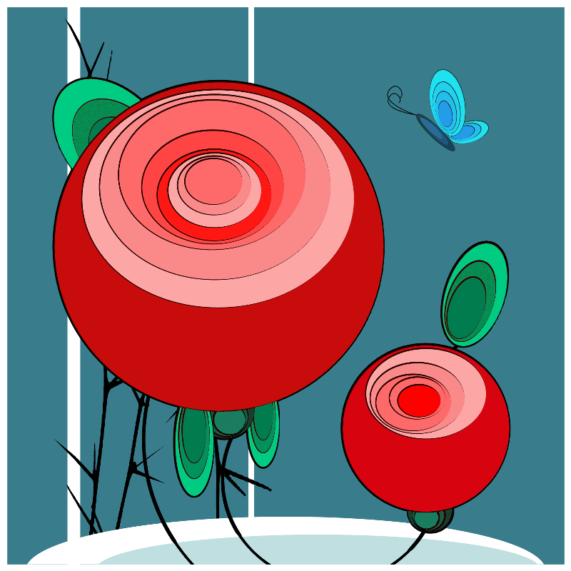 Butterfly & Roses #10 static token preview