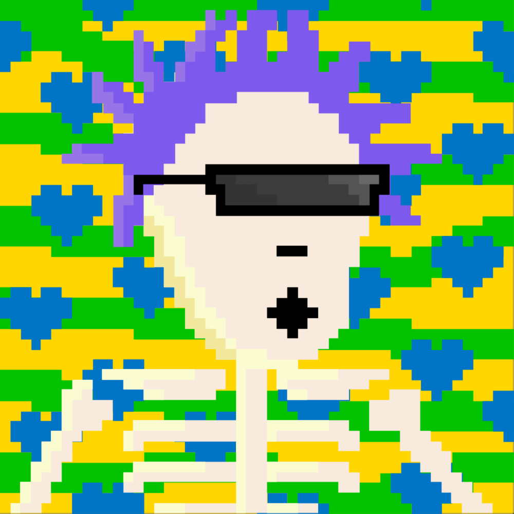 PIXEL SKULLETTI 1 #24 static token preview