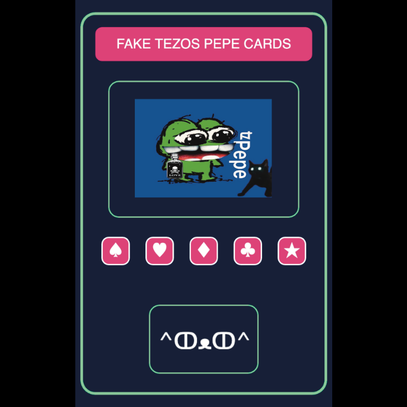 Fake Tezos Pepe Cards #5 static token preview