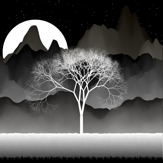 B&W Landscape #5 static token preview