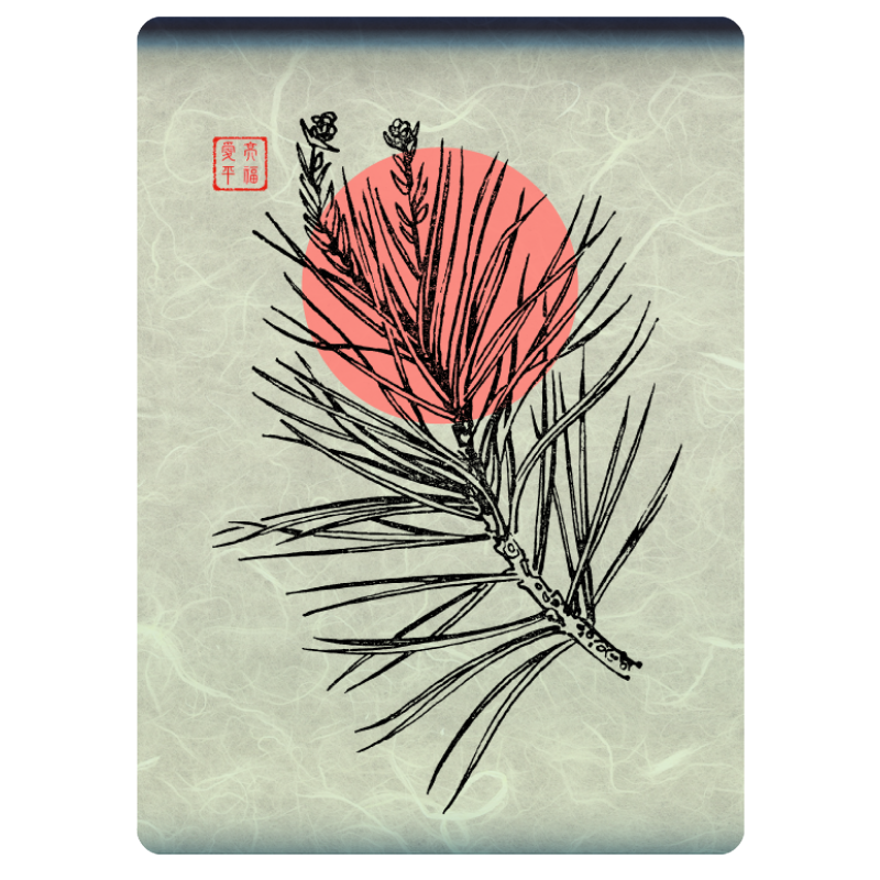 Zen flower card #5 static token preview