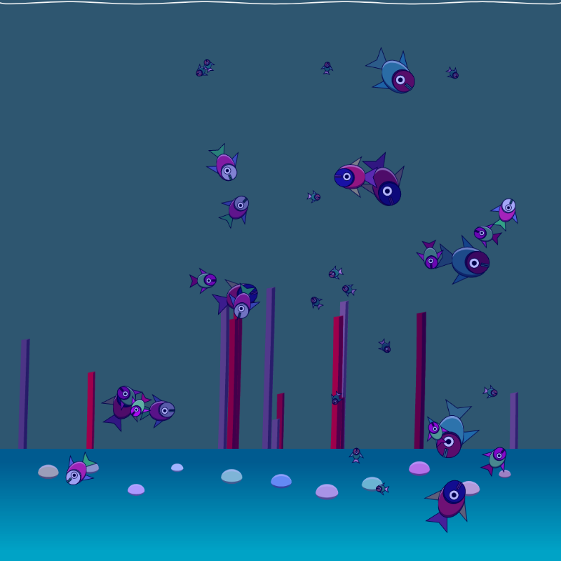 Underwater Schooling #18 static token preview