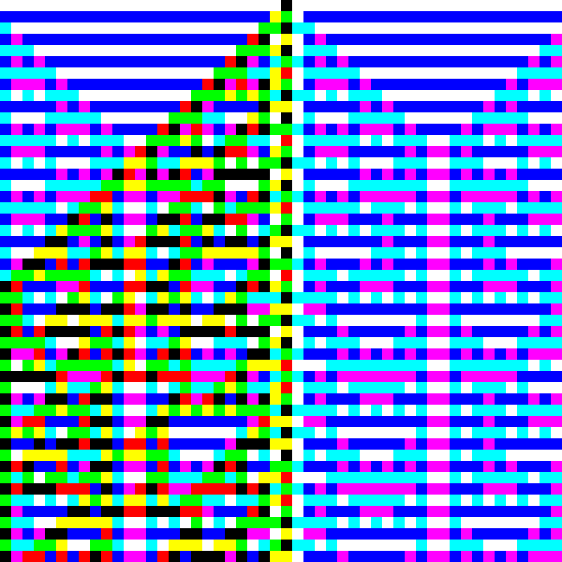 RGB Elementary Cellular Automaton #363 static token preview