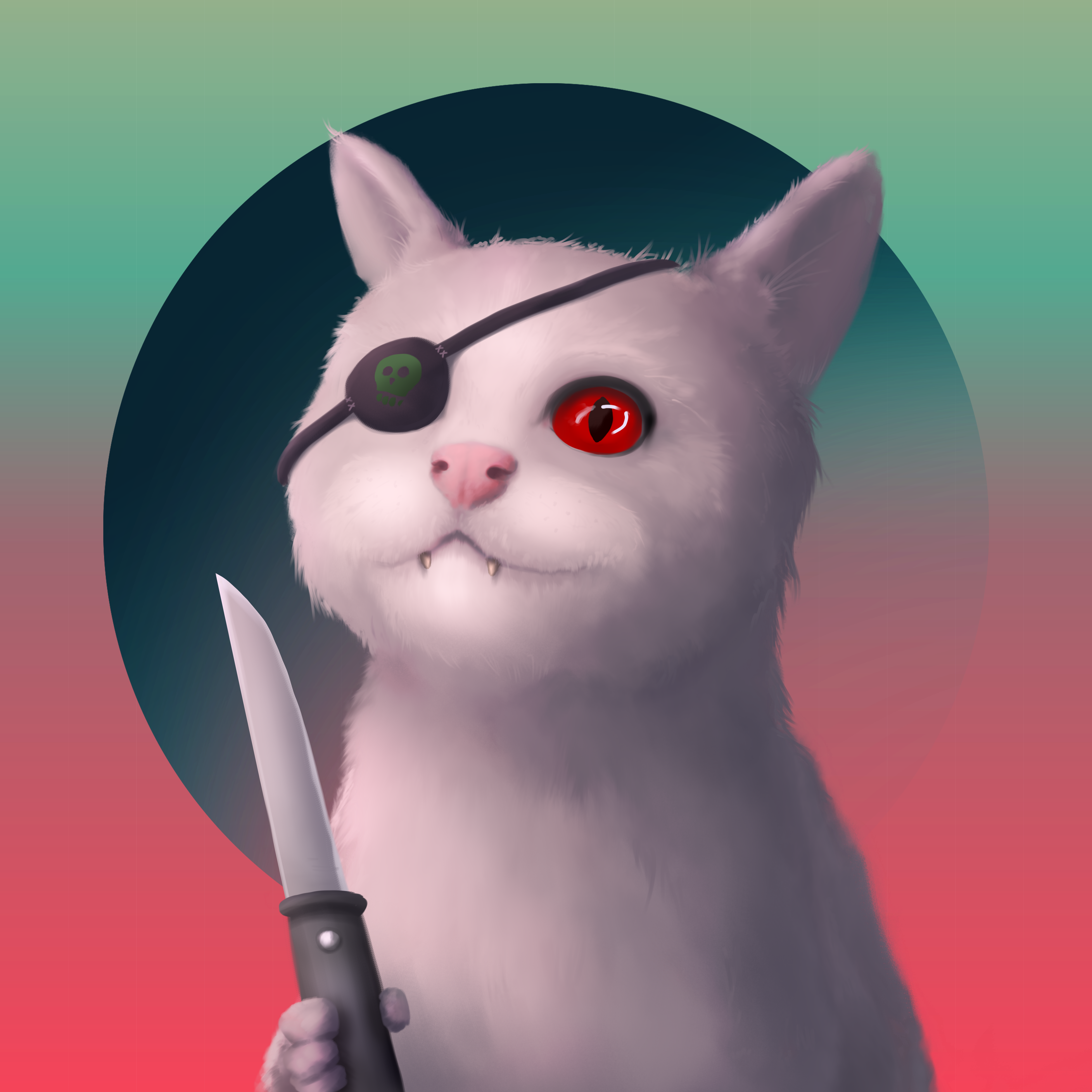 Crazy cat #4 static token preview