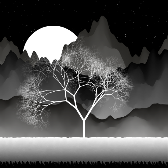 B&W Landscape #4 static token preview