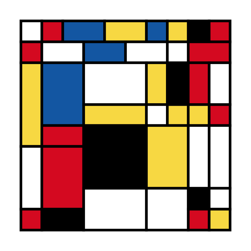 Mondrian squares #18 static token preview