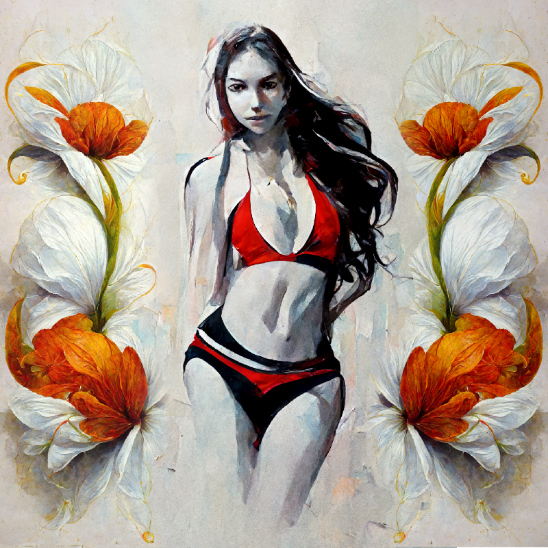 Girl and Flower #5 static token preview