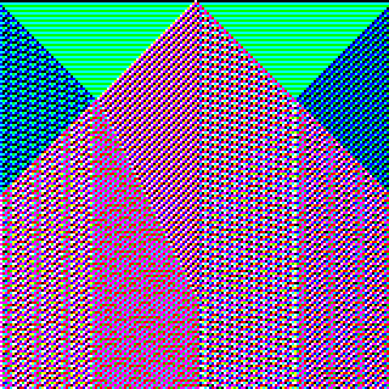 RGB Elementary Cellular Automaton #74 static token preview