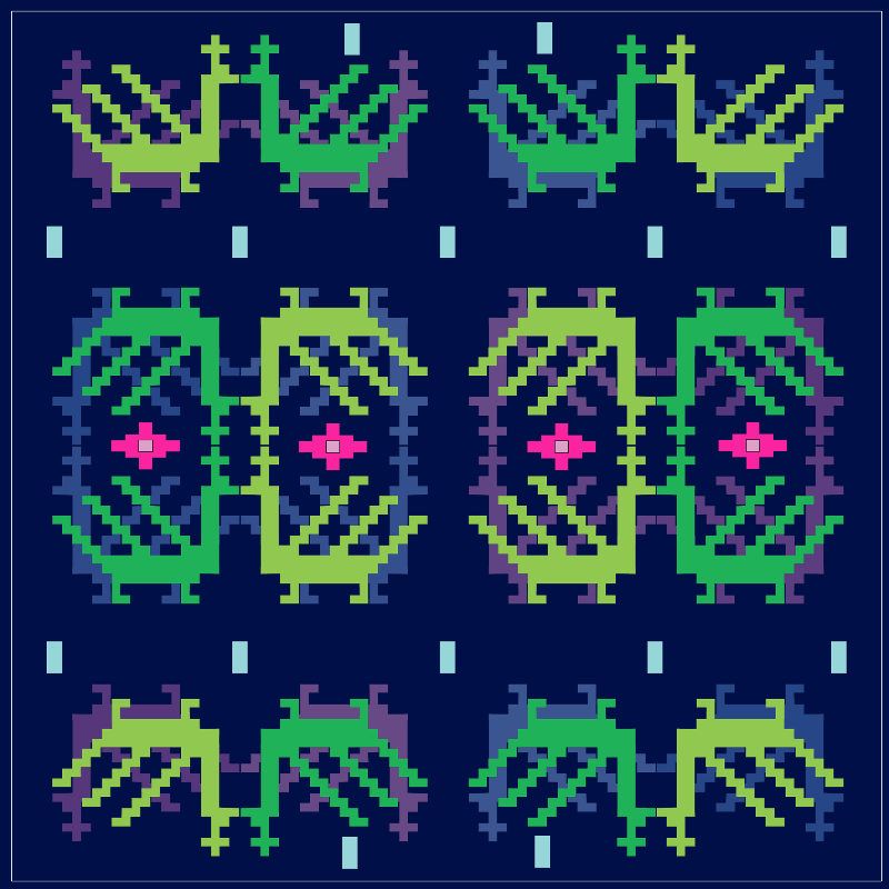 Pixel-Bird Motif #8 static token preview