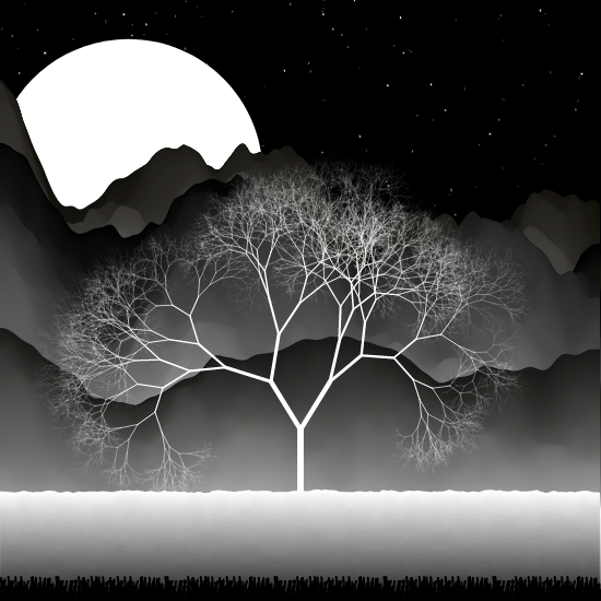 B&W Landscape #11 static token preview