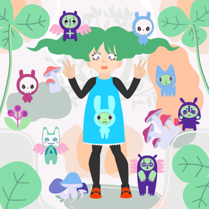 The Girl and the Magic Forest Spirits #6 static token preview
