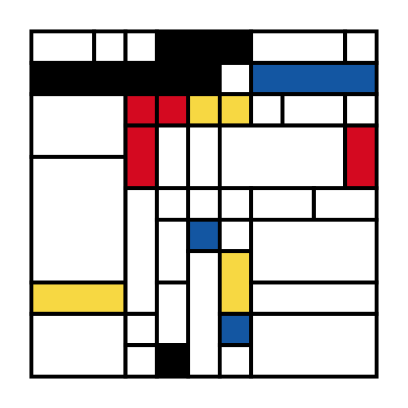 Mondrian squares #1 static token preview