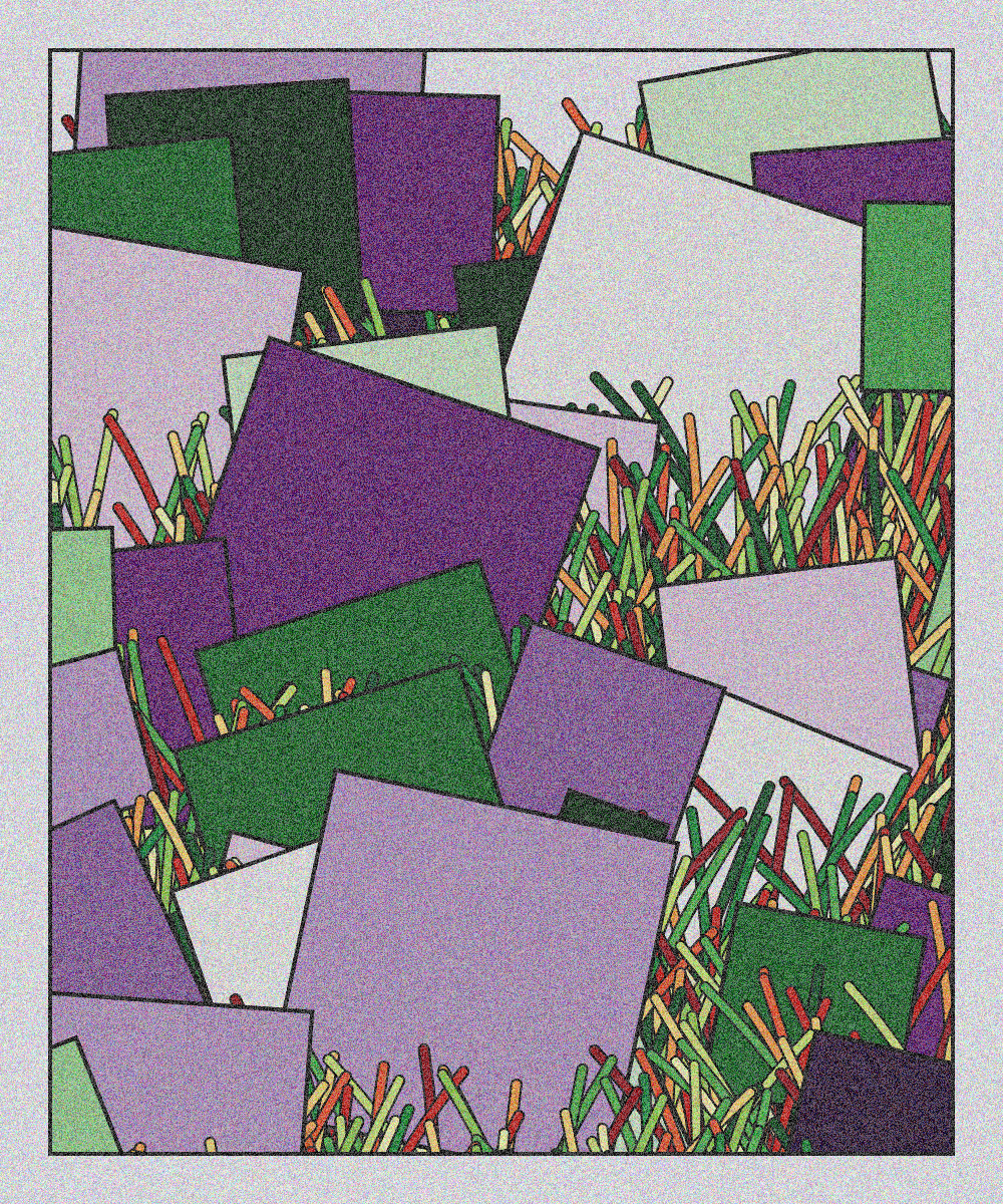 Paper salad with colored cardboard #2 static token preview