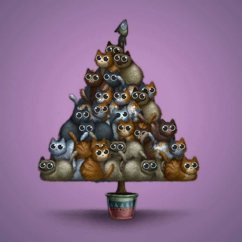 Fluffy Christmas Tree #3 static token preview