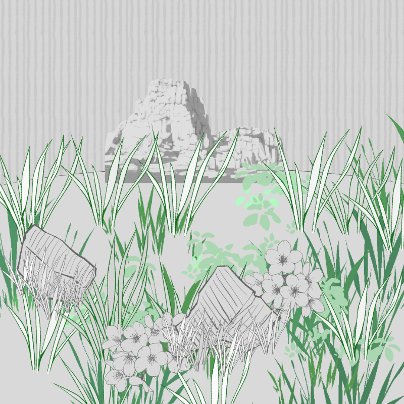 Wild Grass and Rubble #5 static token preview