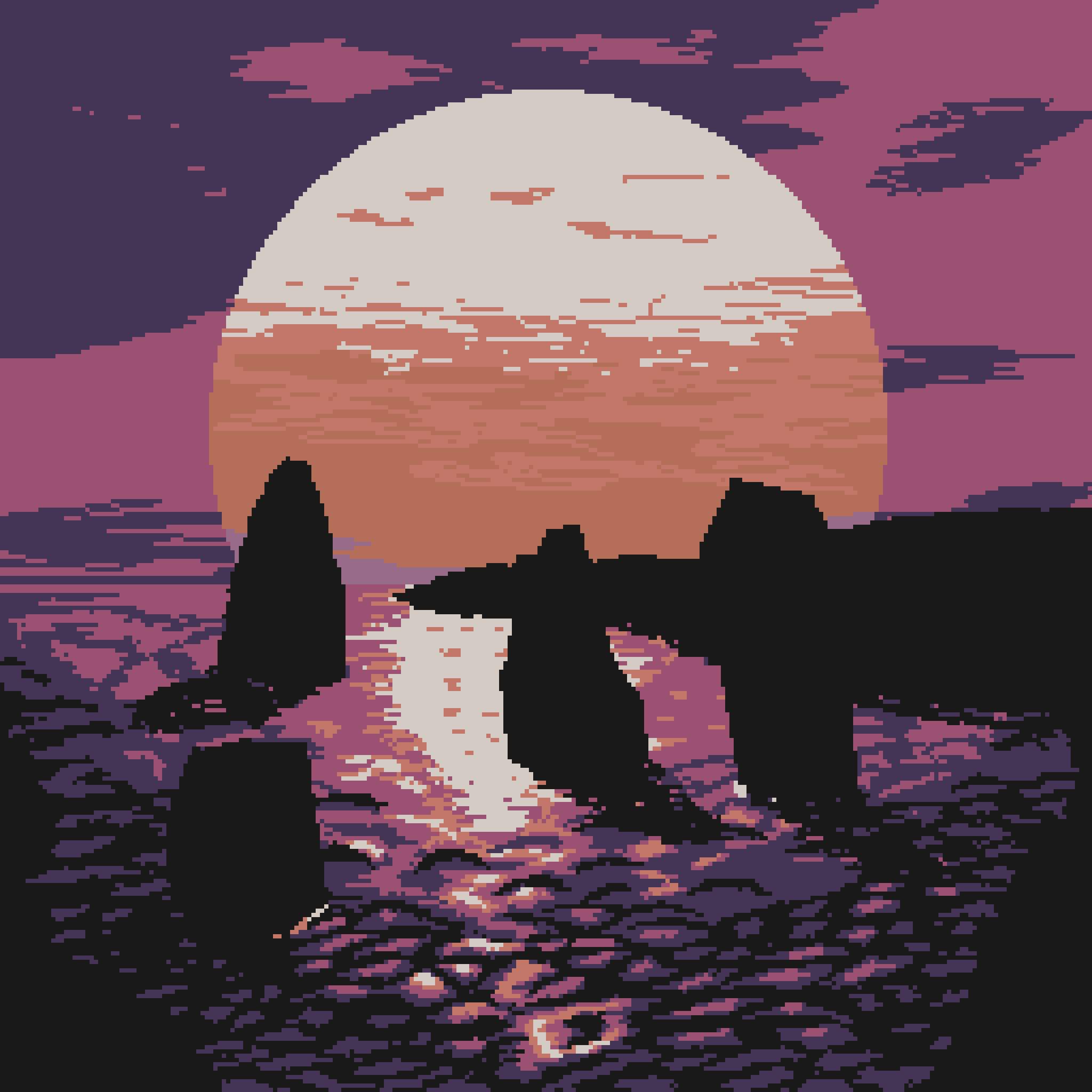 Pixel Sunset #8 static token preview
