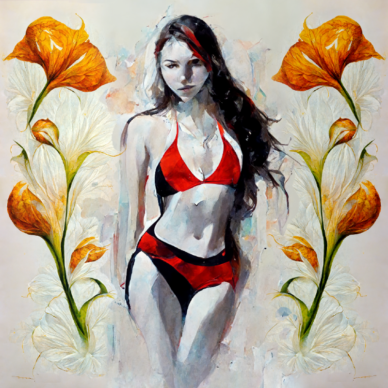 Girl and Flower #18 static token preview