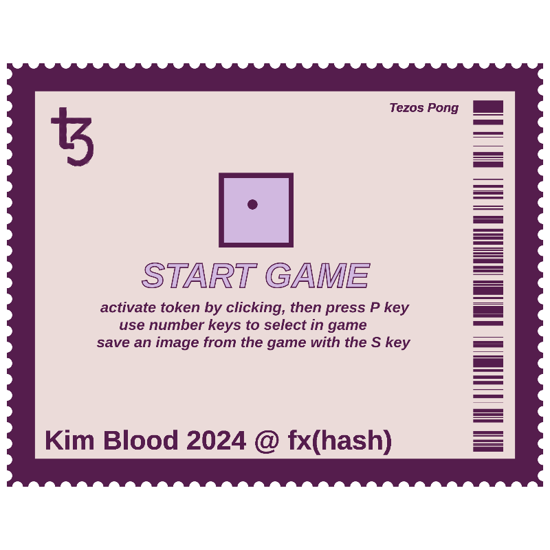 Tezos Pong #12 static token preview