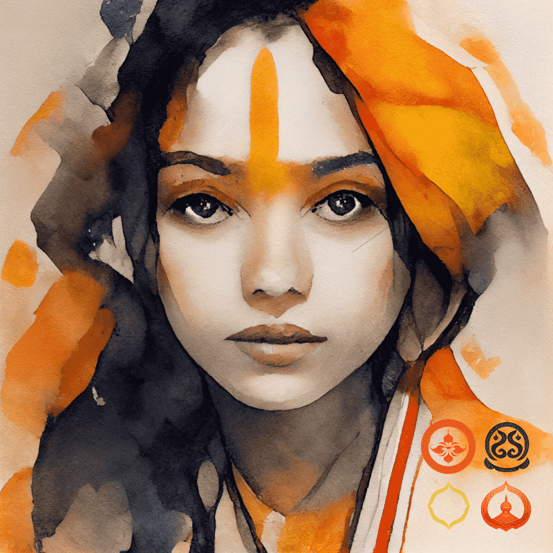 Hindu girl meditating #3 static token preview