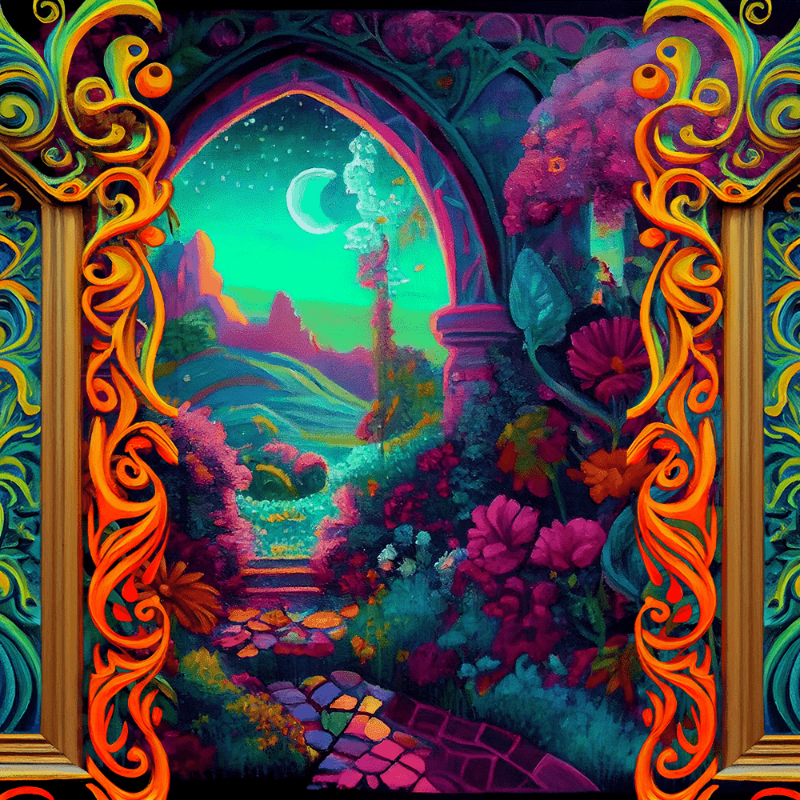 AI Psychedelic Garden #16 static token preview