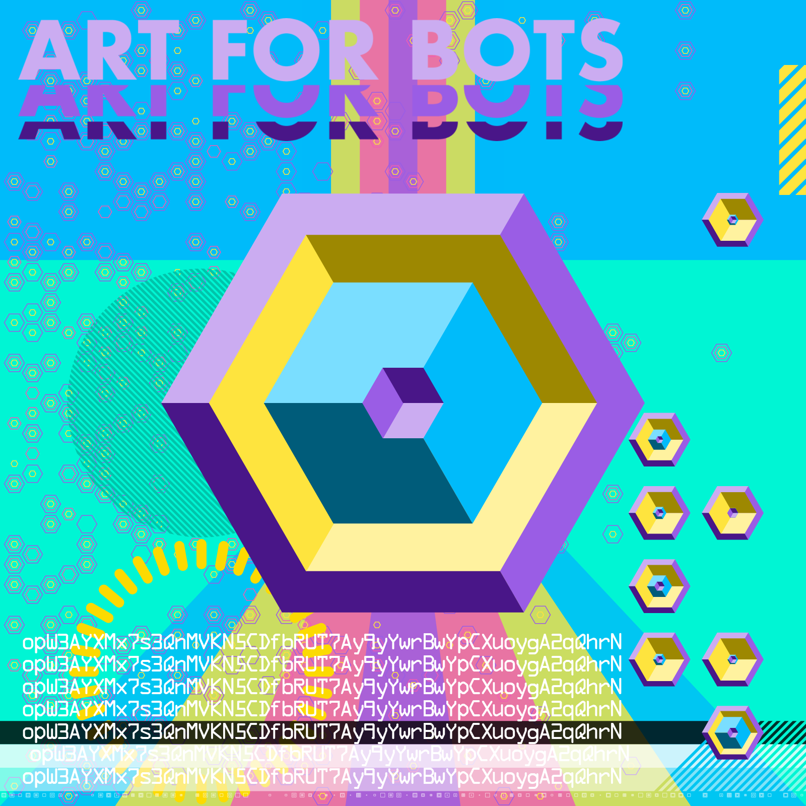Hexagones - Art for Bots for Humans #5 static token preview