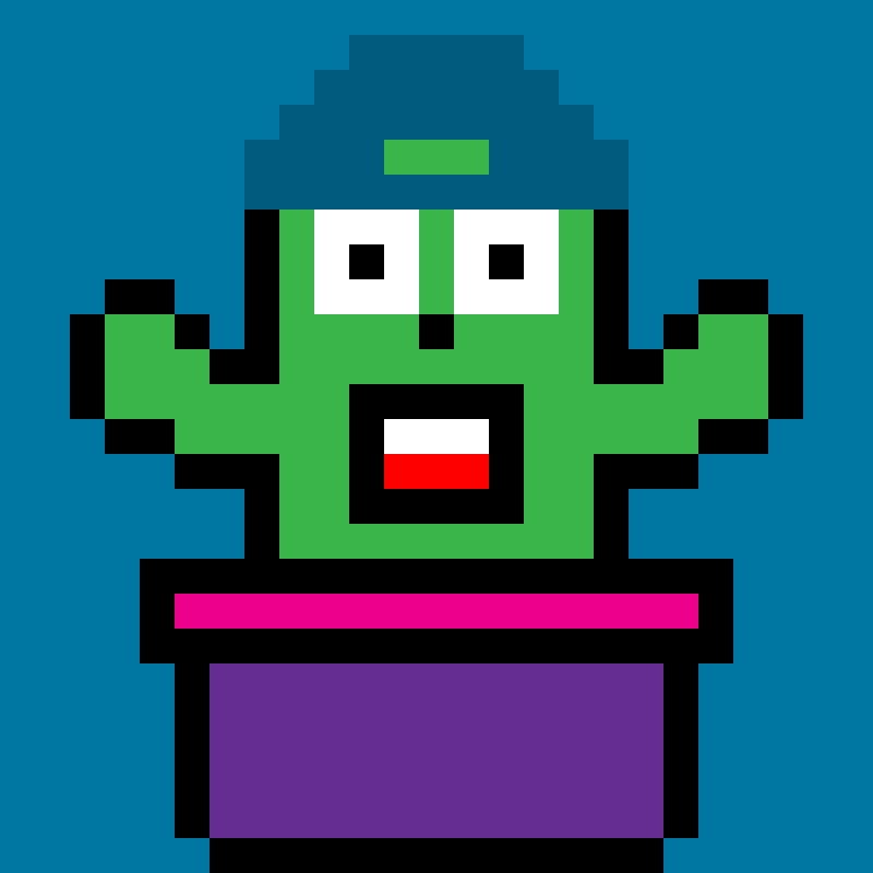 pixel cactus #7 static token preview