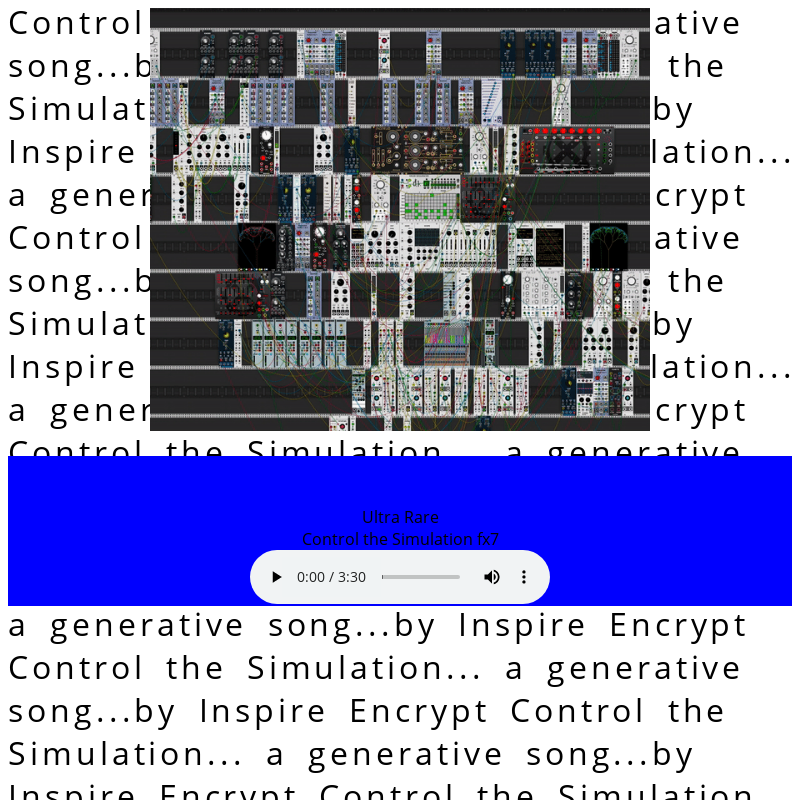 Control the Simulation generative music #7 static token preview