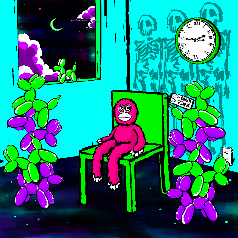 pink chair in the blue room #14 static token preview