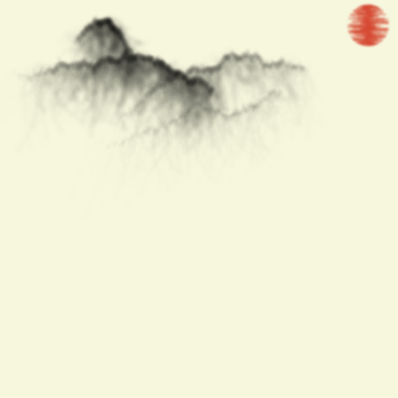 Sumi-E Mountains & Bamboo #16 static token preview