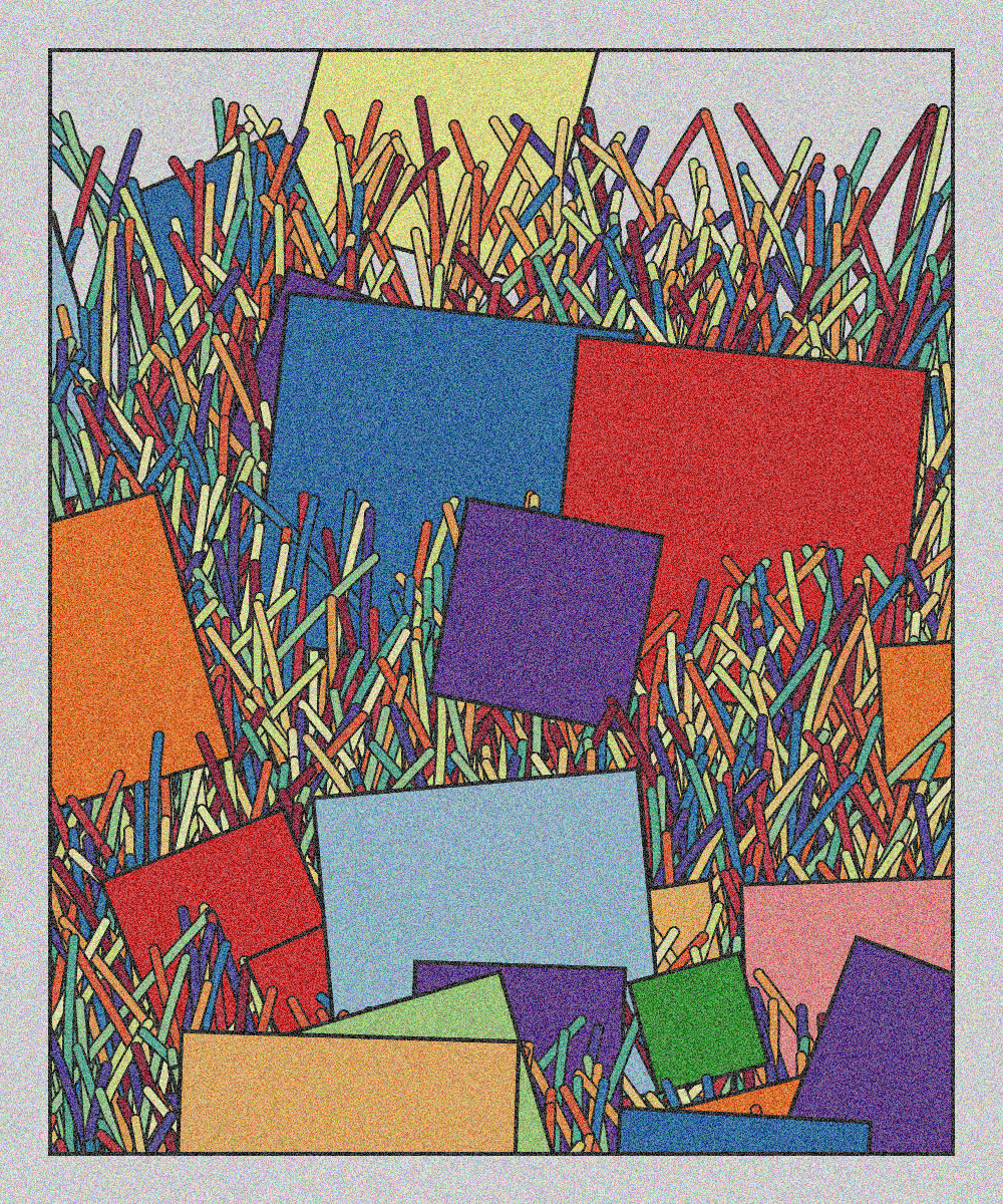 Paper salad with colored cardboard #15 static token preview