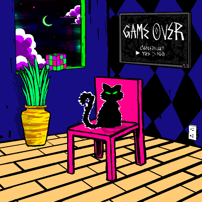 pink chair in the blue room #16 static token preview