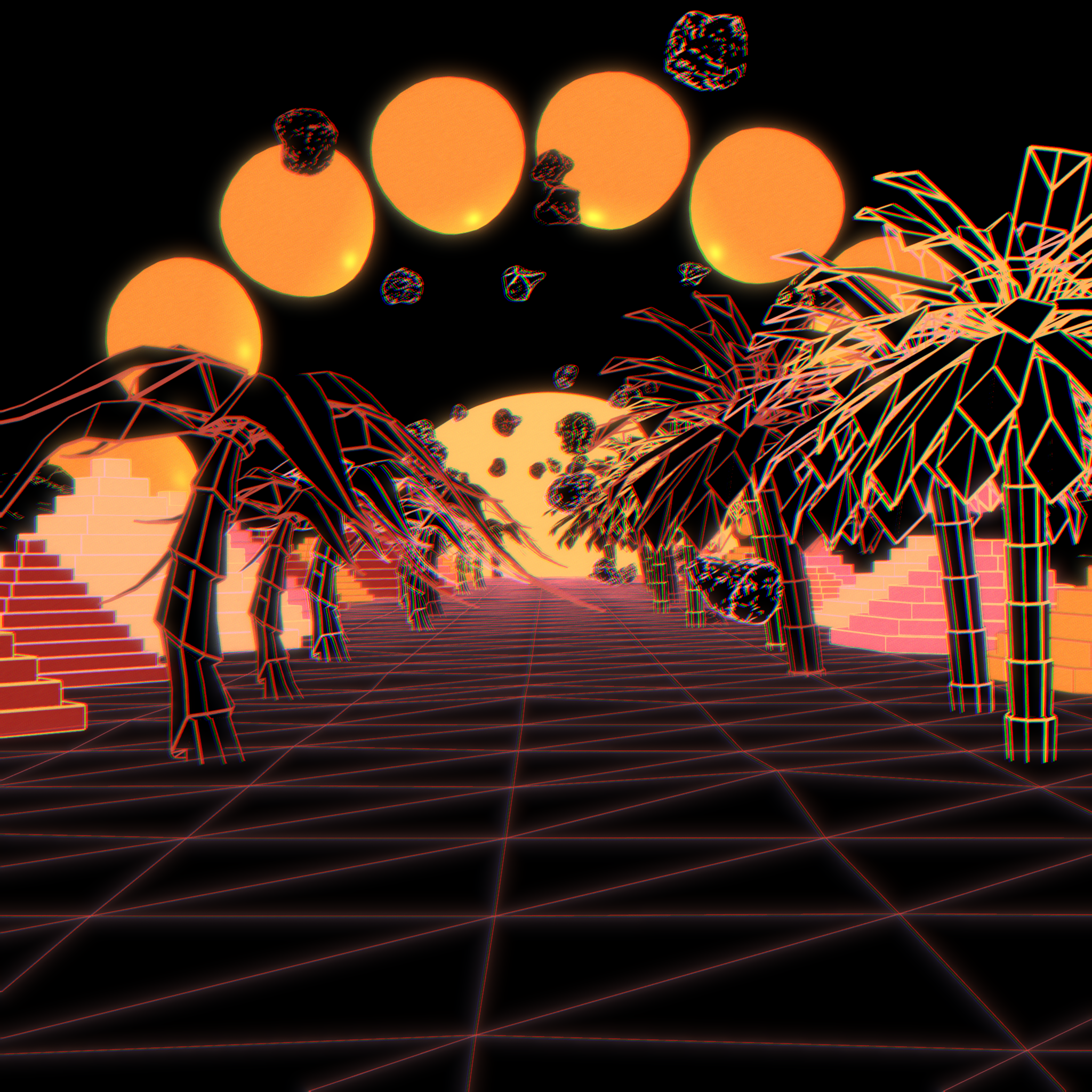 Synthwave Landscape #3 static token preview