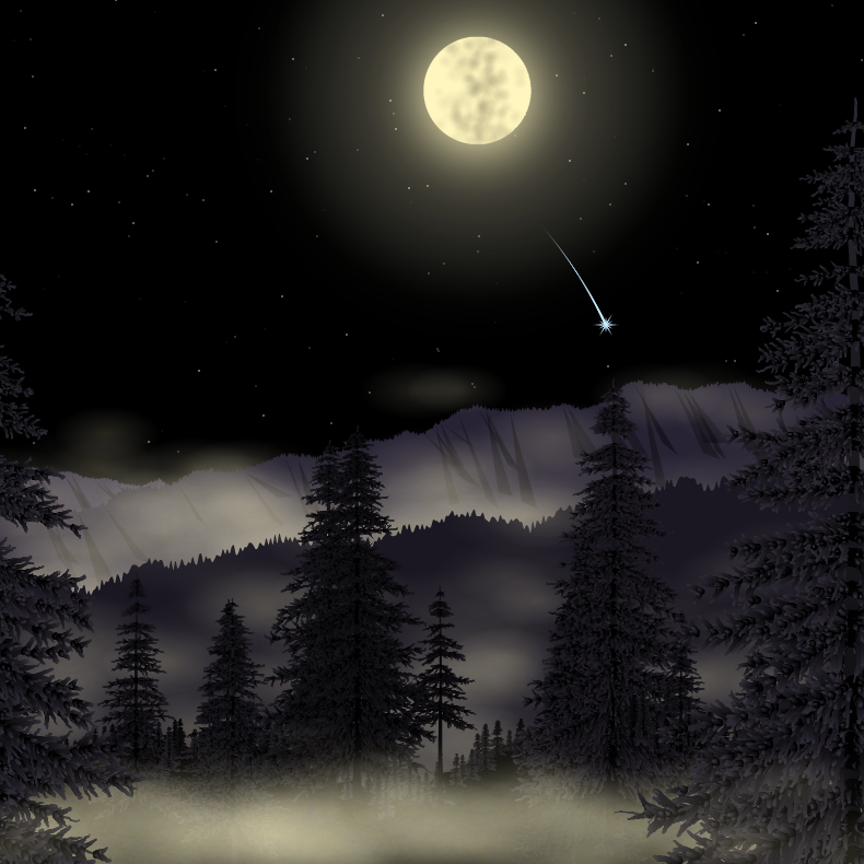 Moonlit Mountains #9 static token preview