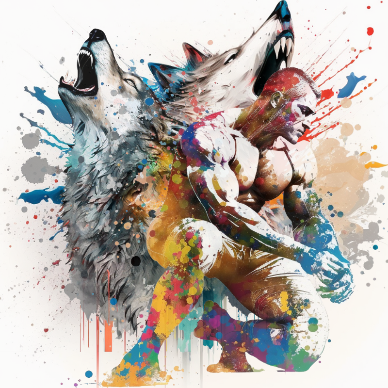 The Wolf and The Wrestler Bloke #5 static token preview