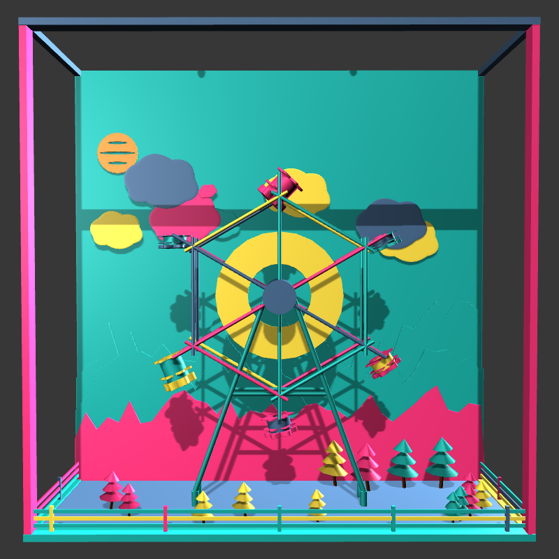 “Uncle Run” Fun Park: Ferris Wheel #2 static token preview
