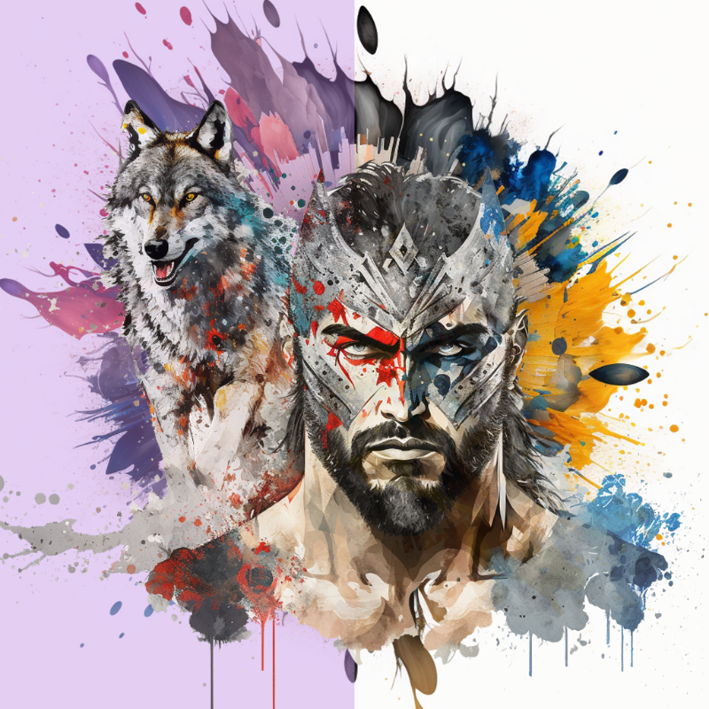 The Wolf and The Wrestler Bloke #10 static token preview