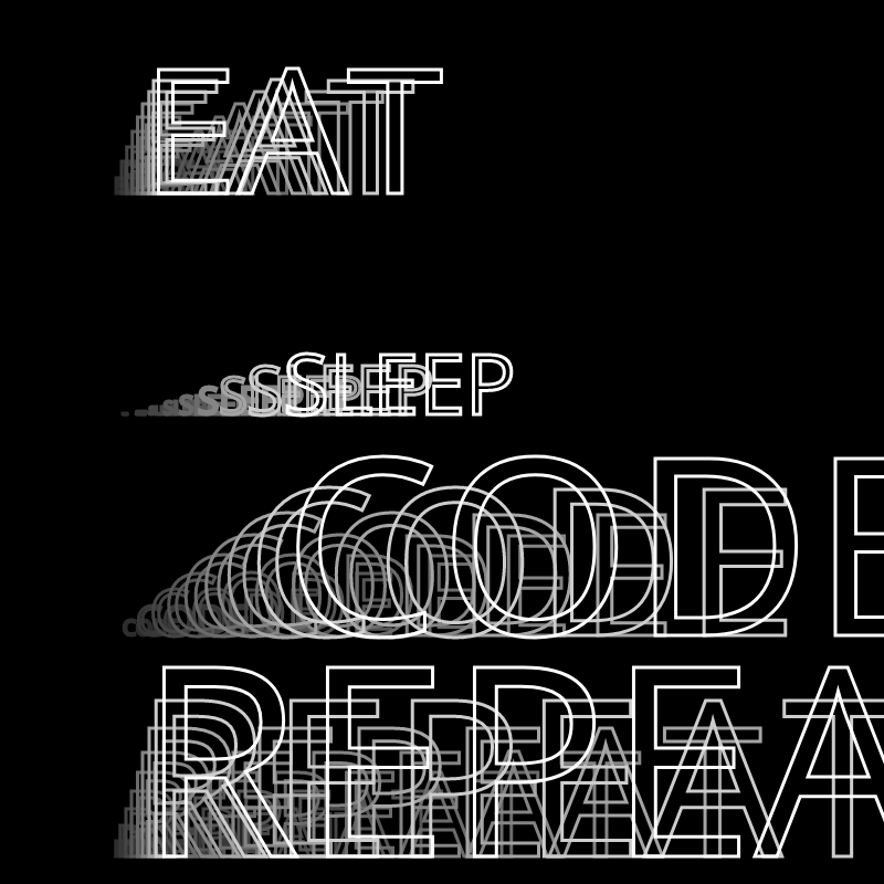 Eat Sleep Code Repeat #21 static token preview