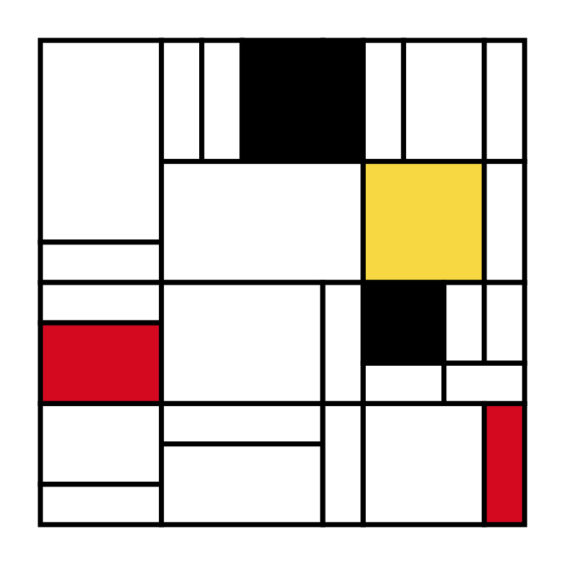 Mondrian squares #17 static token preview
