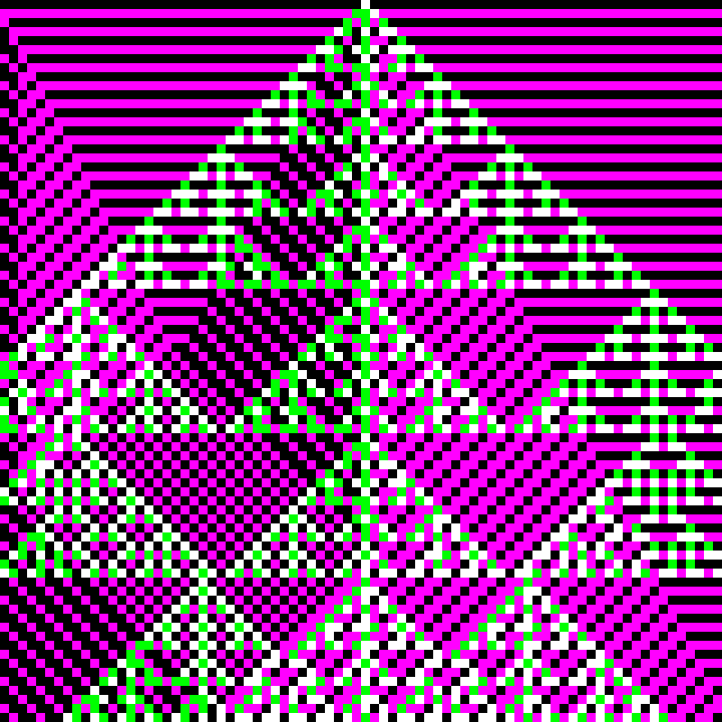 RGB Elementary Cellular Automaton #169 static token preview