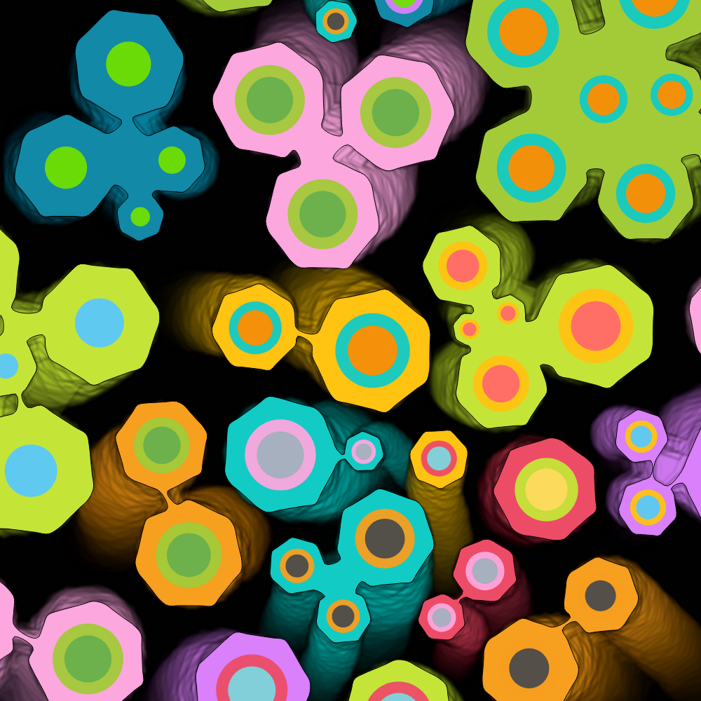 Colorful cartoon shapes(free edition) #4 static token preview
