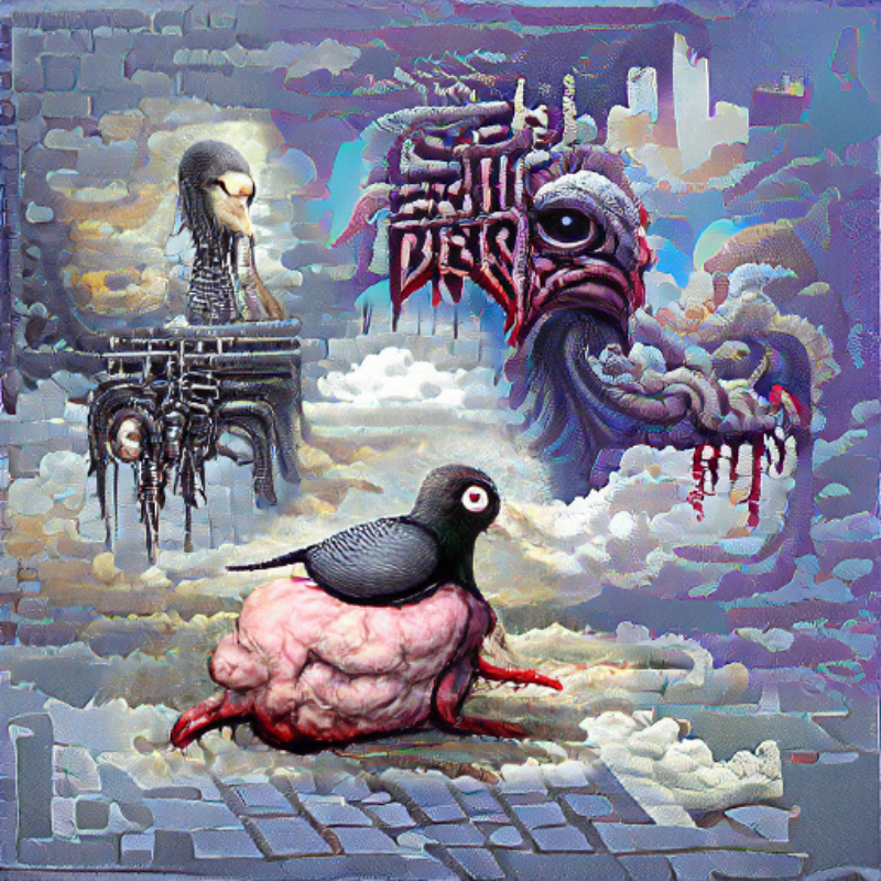 Pigeon Sat on a Brain Reflecting Existence #21 static token preview