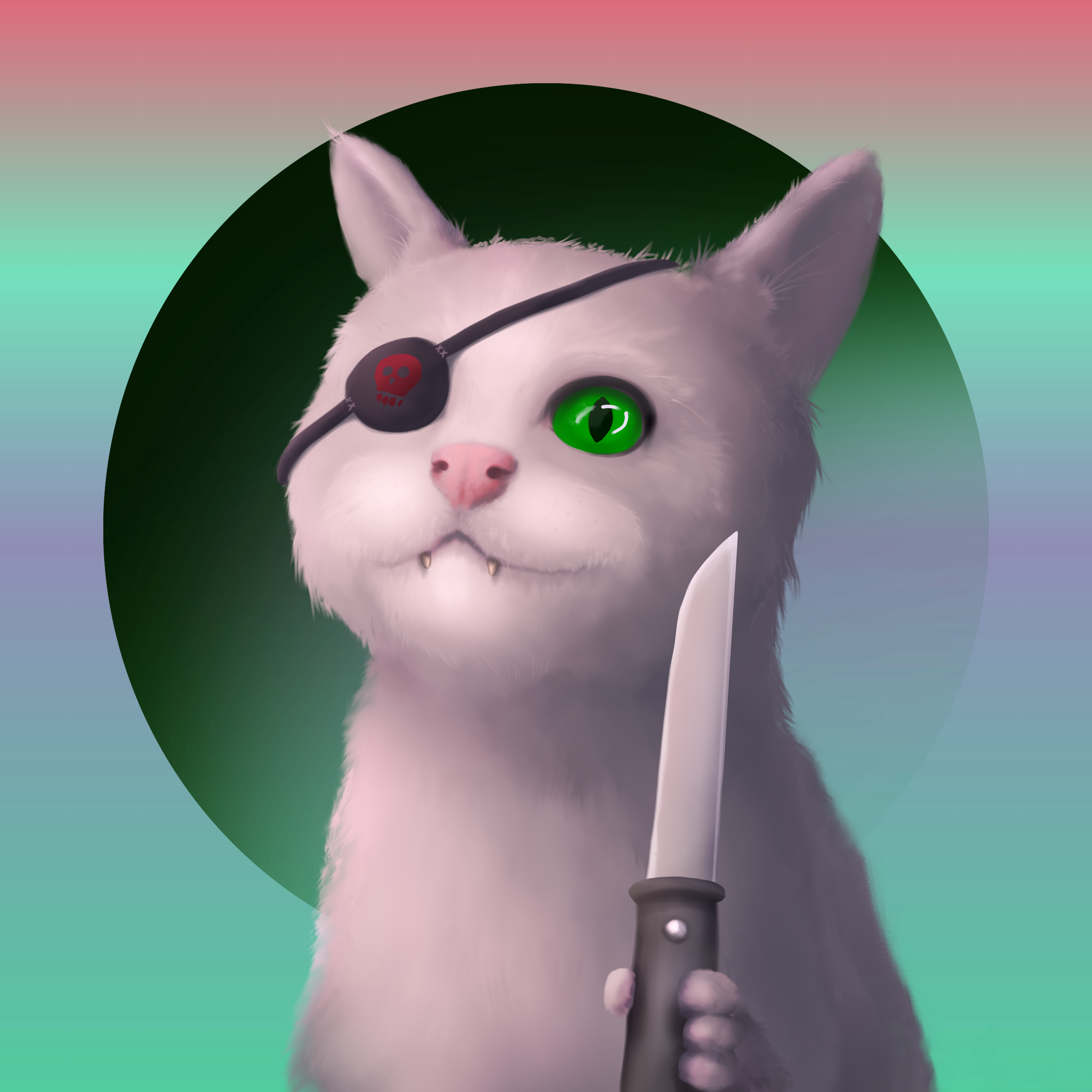 Crazy cat #24 static token preview