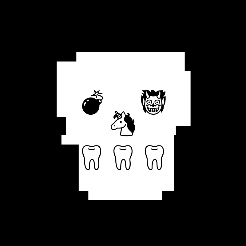 NotSkull(B&W) #24 static token preview