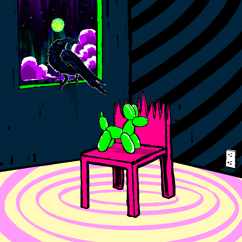 pink chair in the blue room #23 static token preview