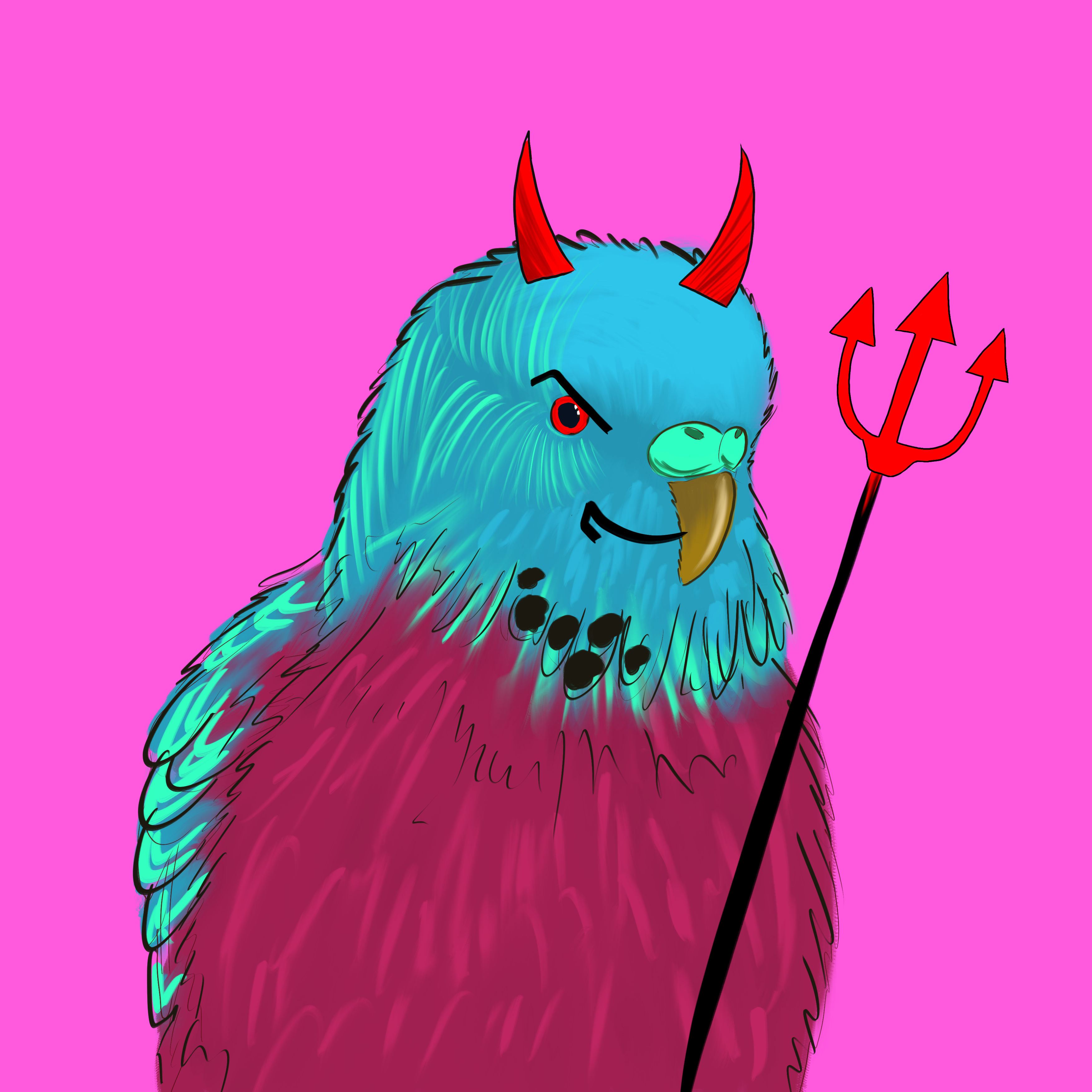 Neon Parrot #2 static token preview