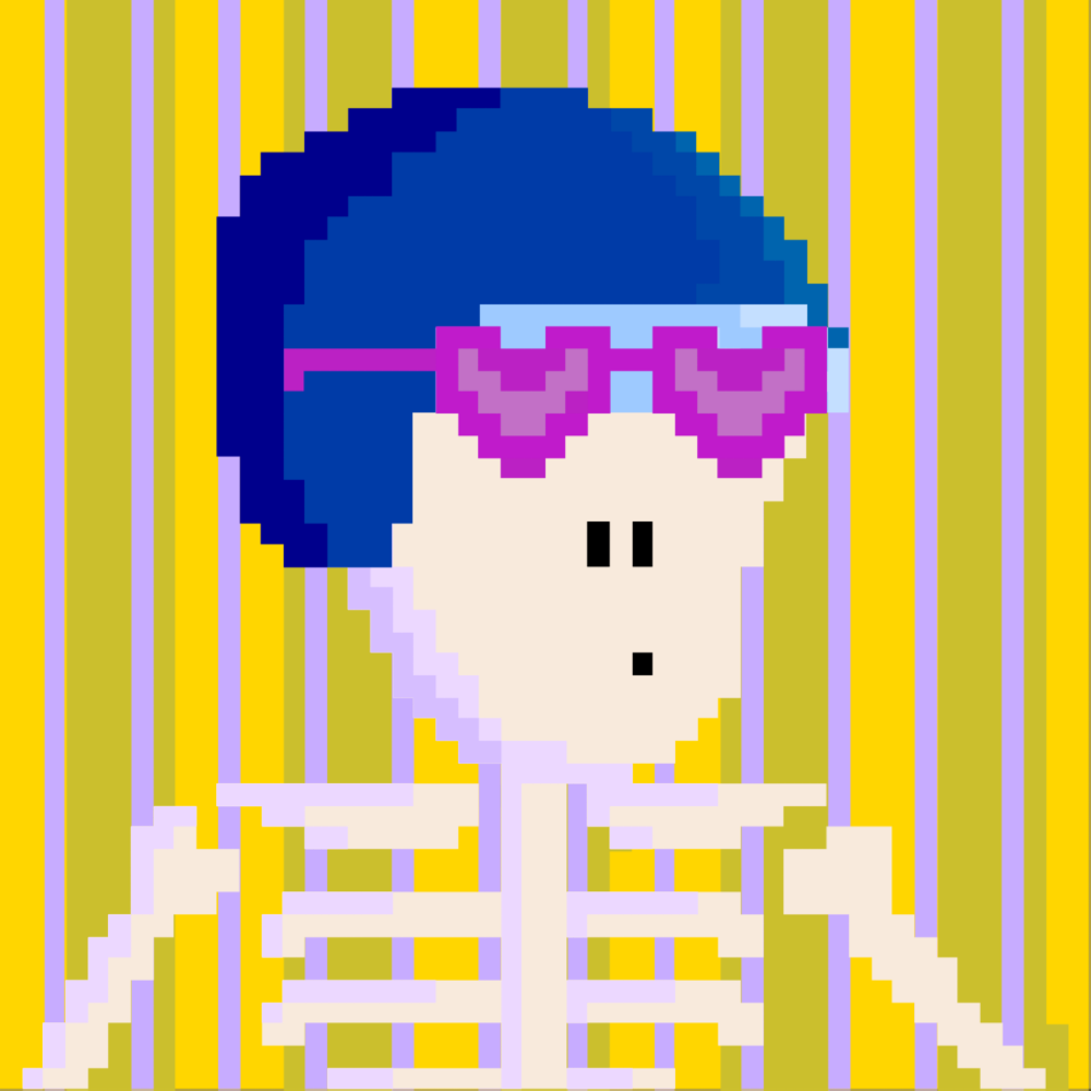 PIXEL SKULLETTI 1 #306 static token preview