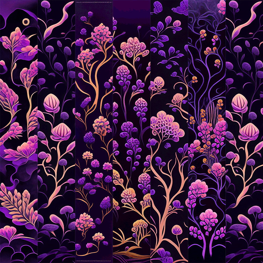 AI Purple Flowers #4 static token preview
